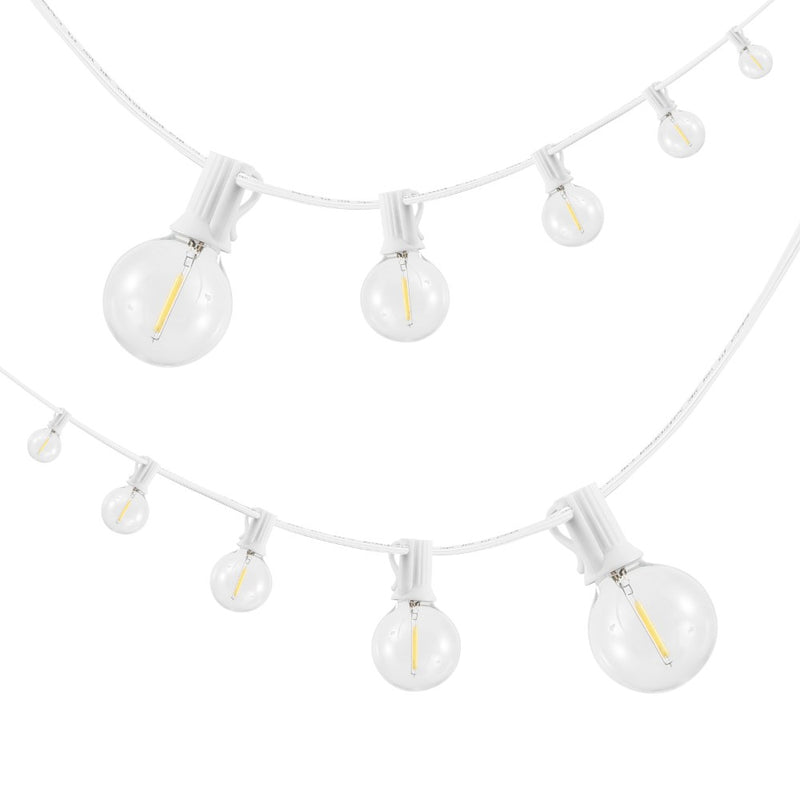 Indoor/Outdoor 25 ft. Contemporary Rustic Incandescent G40 Bistro Globe Bulb String Lights