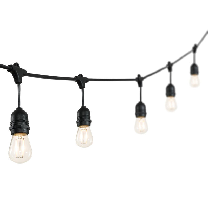 Indoor/Outdoor 48 ft. Rustic Industrial LED S14 Edison Bulb String Lights - JONATHAN Y