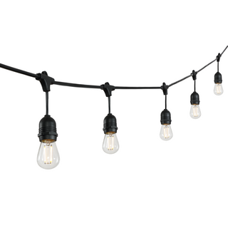 Indoor/Outdoor 48 ft. Rustic Industrial LED S14 Edison Bulb String Lights - JONATHAN Y