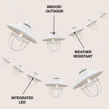 Indoor/Outdoor 10 ft. Rustic Farmhouse Incandescent G40 Metal Cage Shade String Lights
