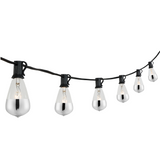 10-Light Indoor/Outdoor 10 ft. Rustic Industrial ST38 Clear Bulb String Lights