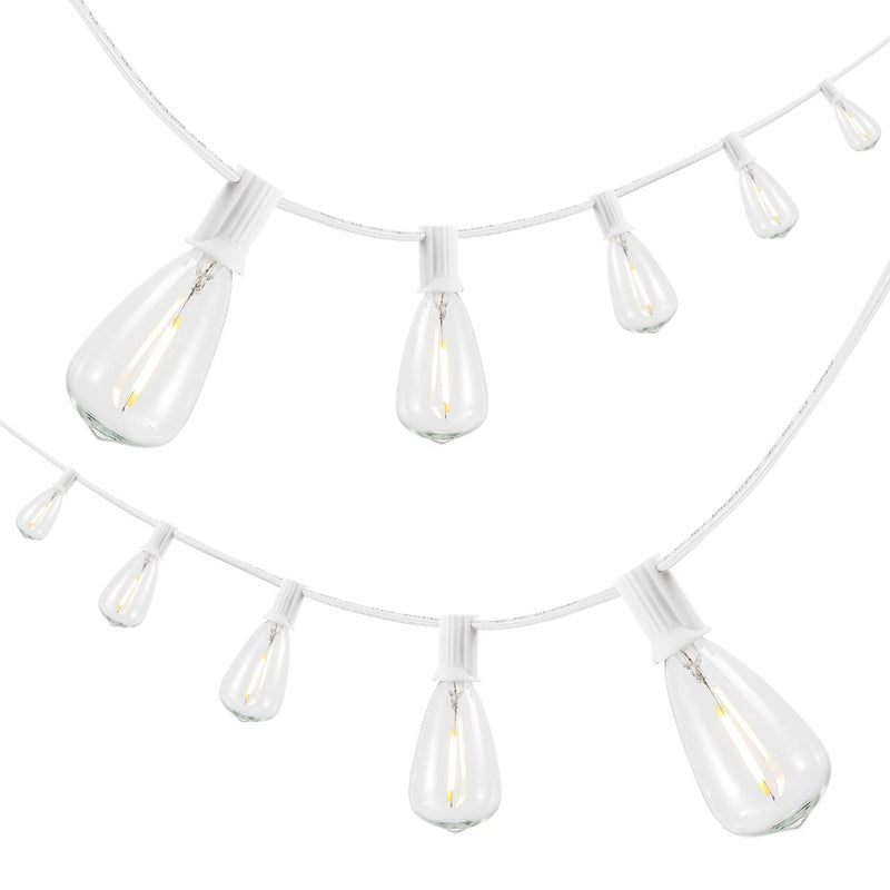 10-Light Indoor/Outdoor 10 ft. Rustic Industrial ST38 Clear Bulb String Lights