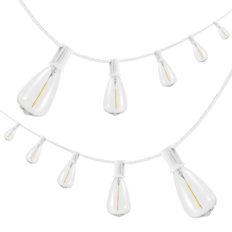 10-Light Indoor/Outdoor 10 ft. Rustic Industrial ST38 Clear Bulb String Lights