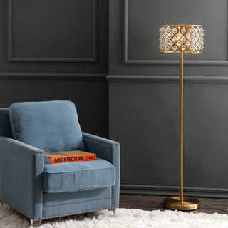Elizabeth 60" Crystal/Metal LED Floor Lamp - JONATHAN Y
