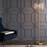 Elizabeth 60" Crystal/Metal LED Floor Lamp - JONATHAN Y