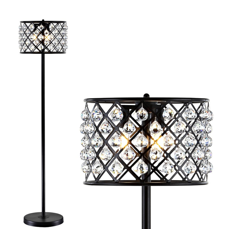 Elizabeth 60" Crystal/Metal LED Floor Lamp - JONATHAN Y