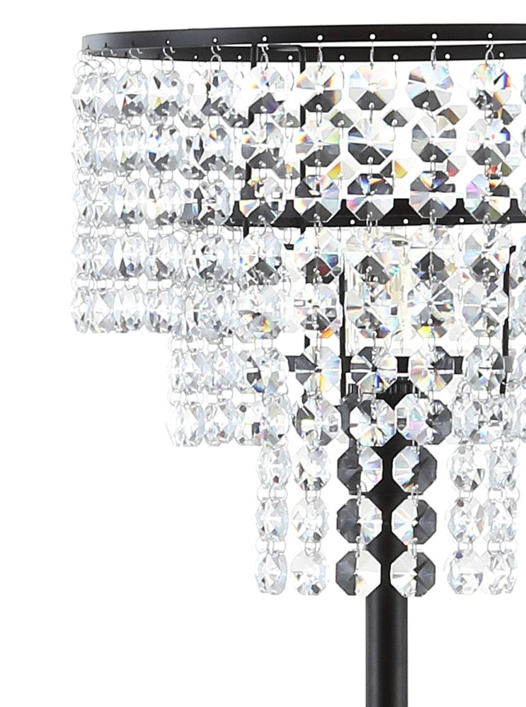 Juliette 60" Crystal/Metal Floor Lamp - JONATHAN Y