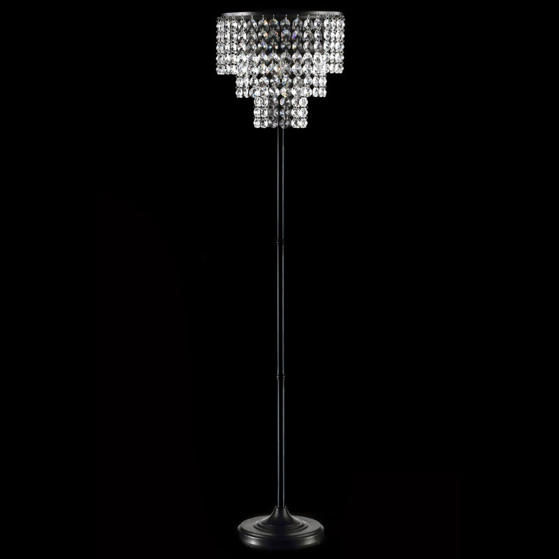 Juliette 60" Crystal/Metal Floor Lamp - JONATHAN Y