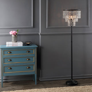 Juliette 60" Crystal/Metal Floor Lamp - JONATHAN Y