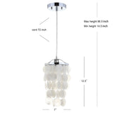 Cayla 7" Seashell LED Pendant Pendant - JONATHAN Y