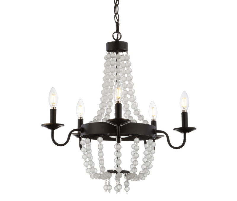 Nova 21.5" Acrylic Beaded LED Chandelier - JONATHAN Y