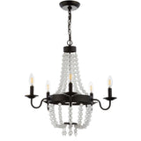 Nova 21.5" Acrylic Beaded LED Chandelier - JONATHAN Y