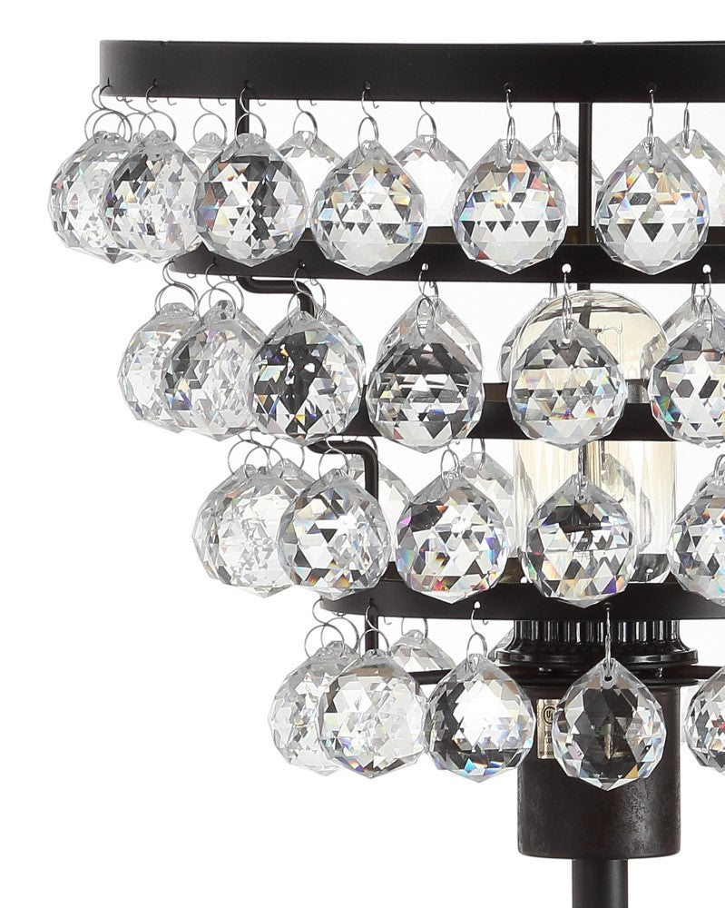 Buckingham 25" Crystal/Metal Table Lamp - JONATHAN Y