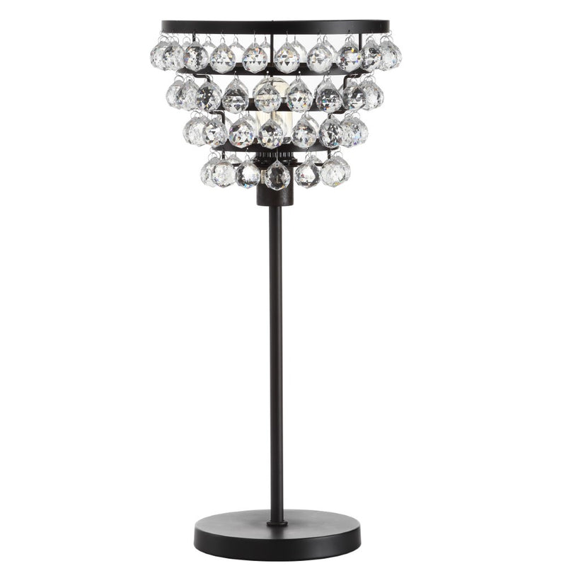 Buckingham 25" Crystal/Metal Table Lamp - JONATHAN Y