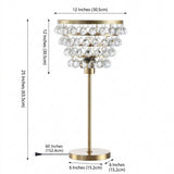 Buckingham 25" Crystal/Metal Table Lamp Brass Gold/Clear – DIM