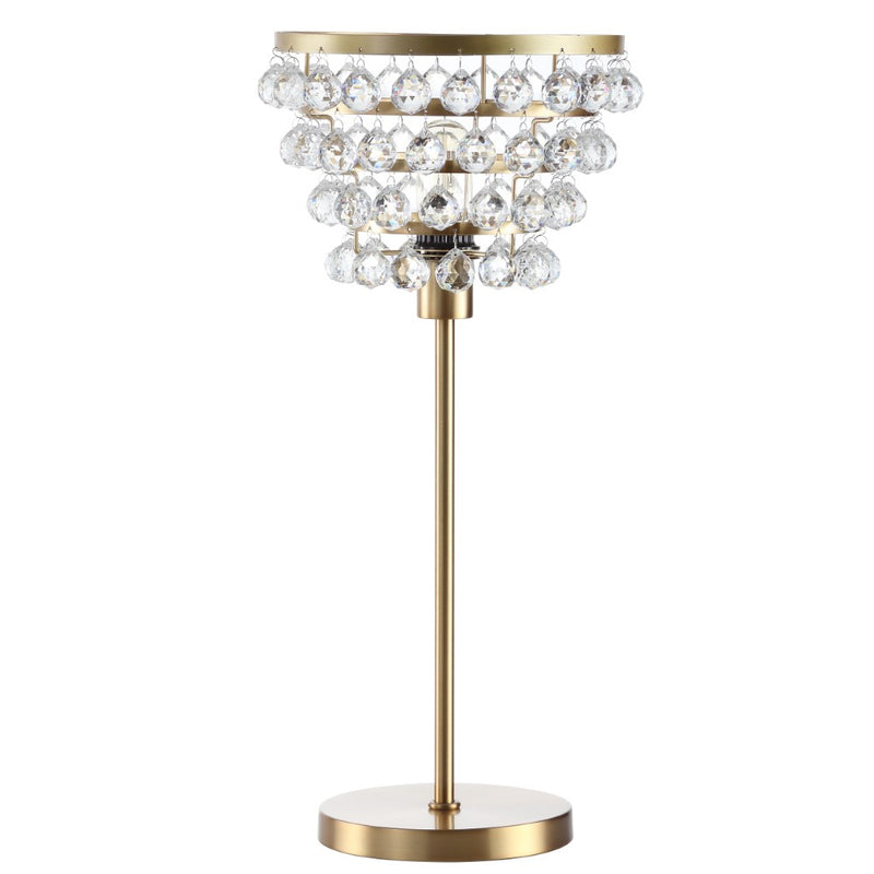 Buckingham 25" Crystal/Metal Table Lamp - JONATHAN Y
