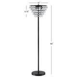 Jemma 60" Crystal/Metal LED Floor Lamp - JONATHAN Y