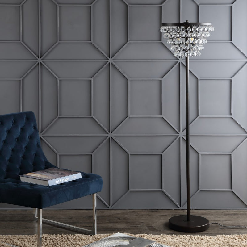 Jemma 60" Crystal/Metal LED Floor Lamp - JONATHAN Y