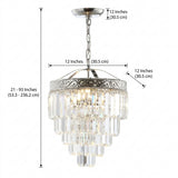 Wyatt 12" Crystal LED Chandelier Polished Nickel/Clear / 2 Sockets – DIM