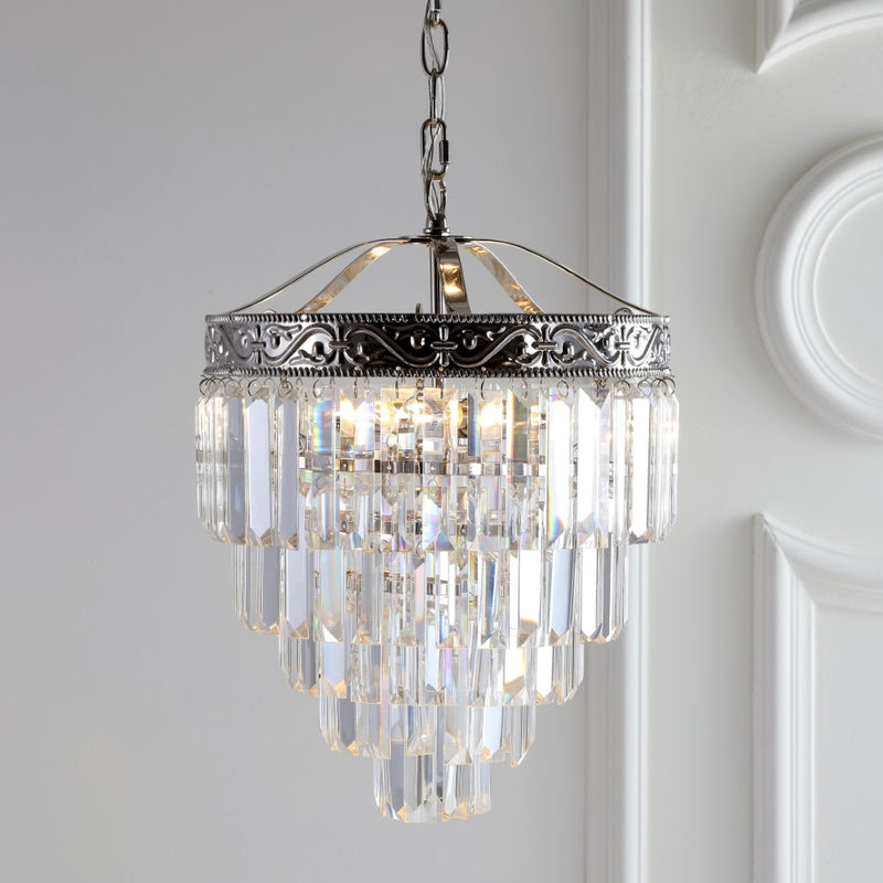 Wyatt 12" Crystal LED Chandelier - JONATHAN Y