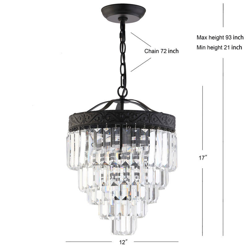 Wyatt 12" Crystal LED Chandelier - JONATHAN Y