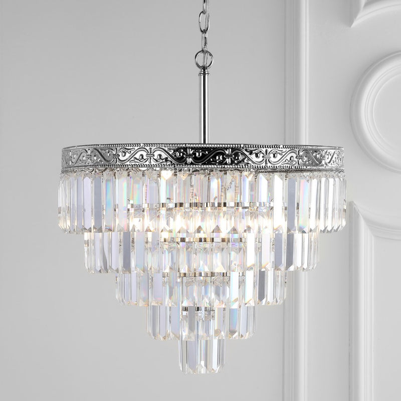 Wyatt 12" Crystal LED Chandelier - JONATHAN Y