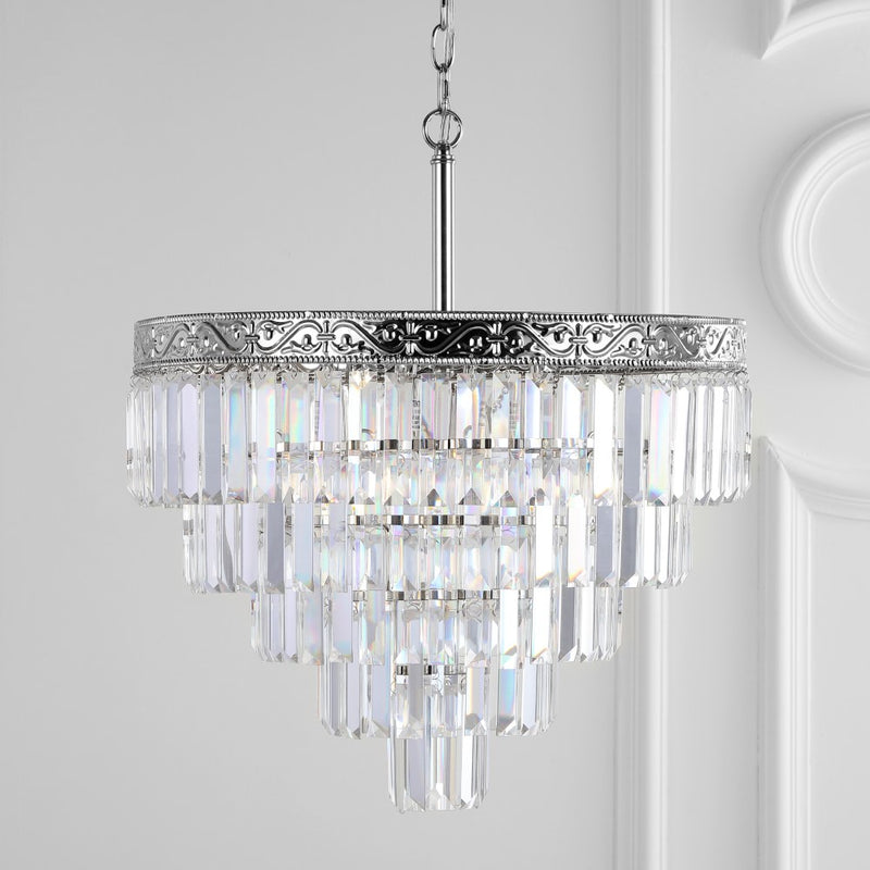 Wyatt 12" Crystal LED Chandelier - JONATHAN Y