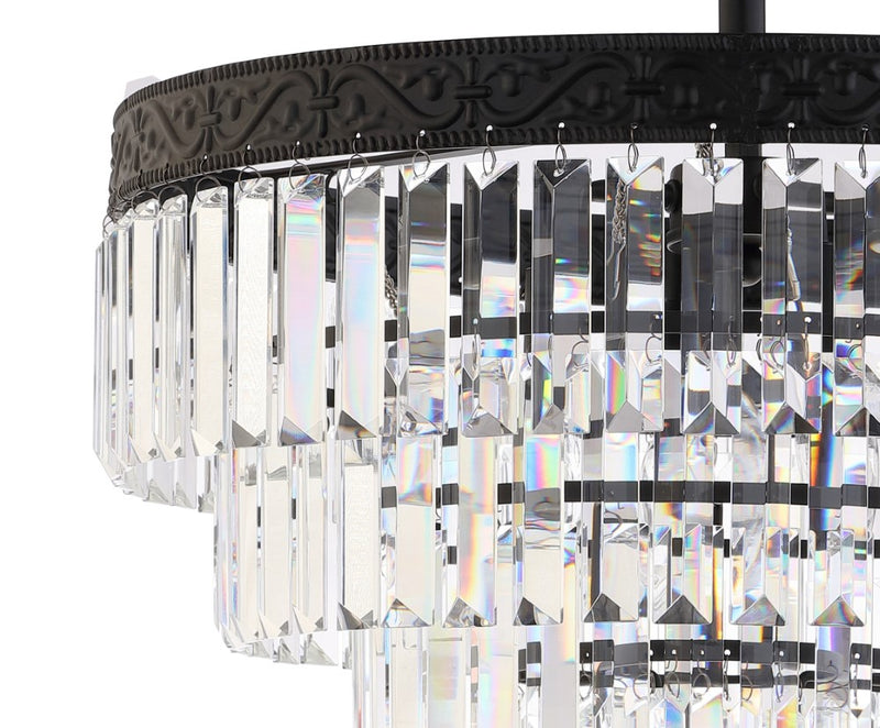 Wyatt 12" Crystal LED Chandelier