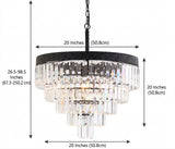 Wyatt 12" Crystal LED Chandelier Bronze/ Clear / 4 Sockets – DIM