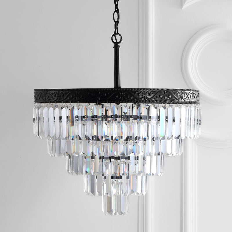Wyatt 12" Crystal LED Chandelier