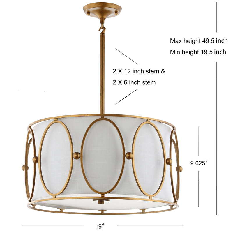 Violetta 19" Metal LED Pendant - JONATHAN Y