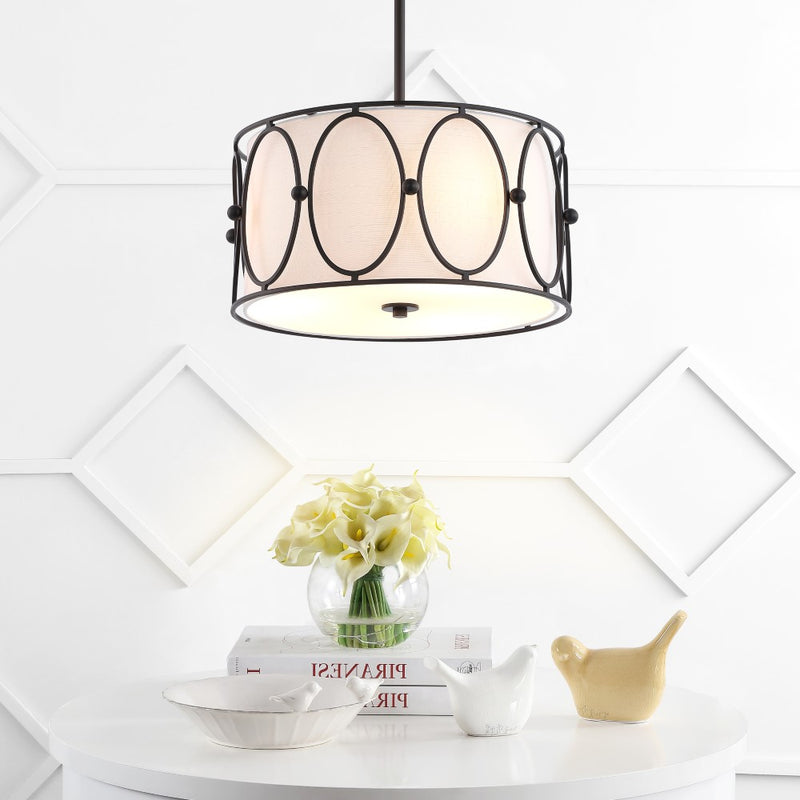 Violetta 19" Metal LED Pendant - JONATHAN Y