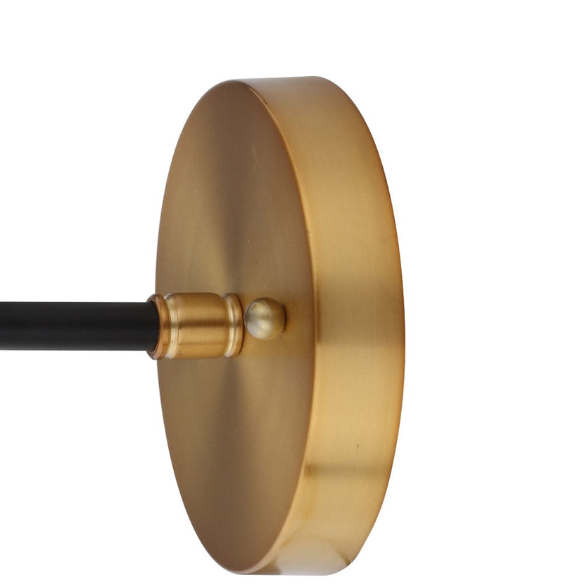 Caleb Brass Vanity Wall Sconce Clear - JONATHAN Y