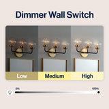 Caleb Brass Vanity Wall Sconce Clear