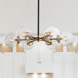Caleb 28" Brass Cluster Pendant - JONATHAN Y