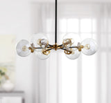 Caleb 28" Brass Cluster Pendant - JONATHAN Y