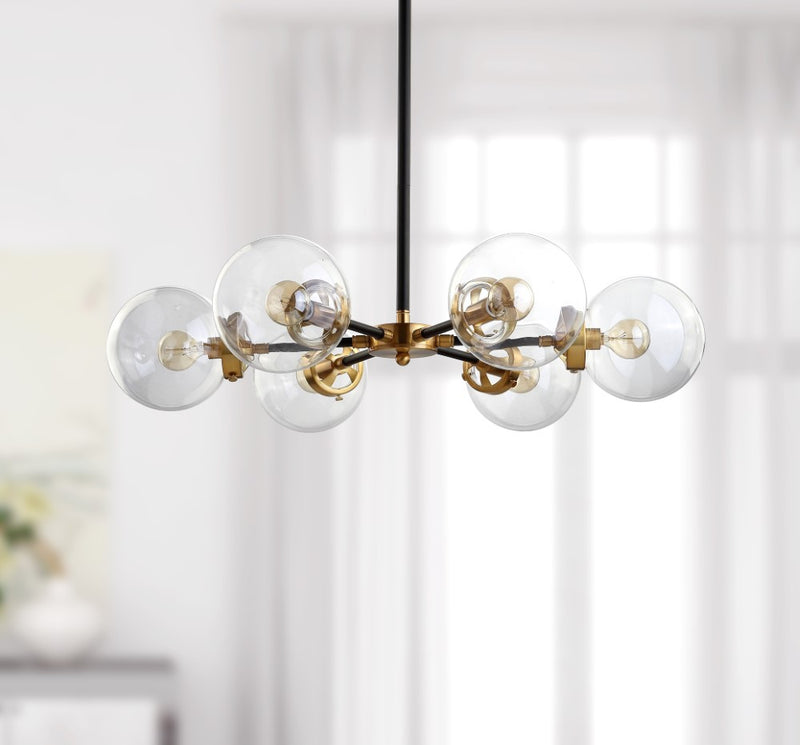 Caleb 28" Brass Cluster Pendant - JONATHAN Y