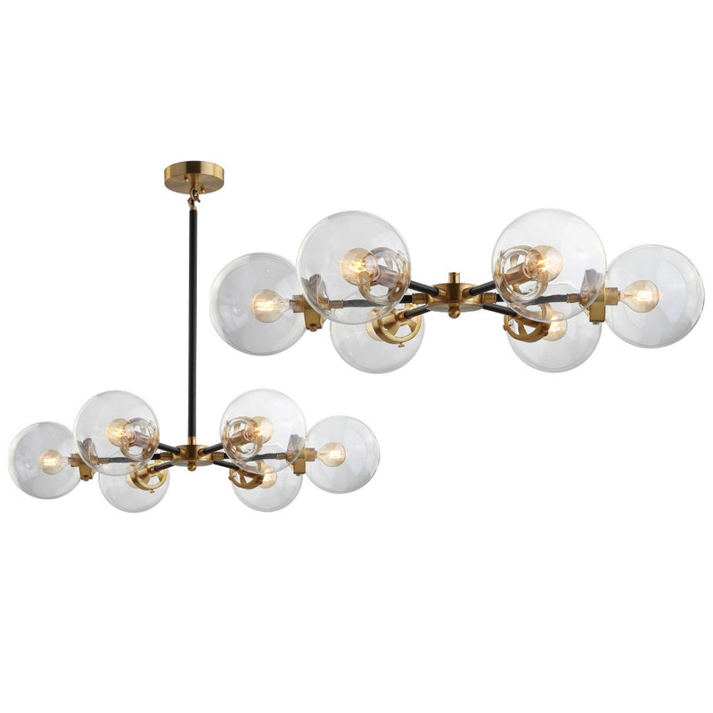 Caleb 28" Brass Cluster Pendant - JONATHAN Y