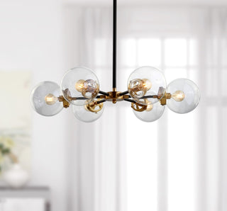 Caleb 28" Brass Cluster Pendant - JONATHAN Y