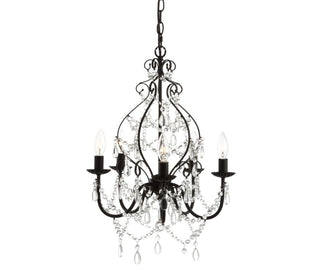 Maura 17" Crystal/Metal LED Chandelier - JONATHAN Y