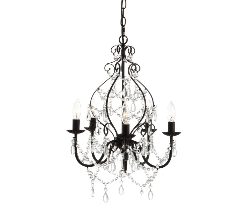 Maura 17" Crystal/Metal LED Chandelier - JONATHAN Y