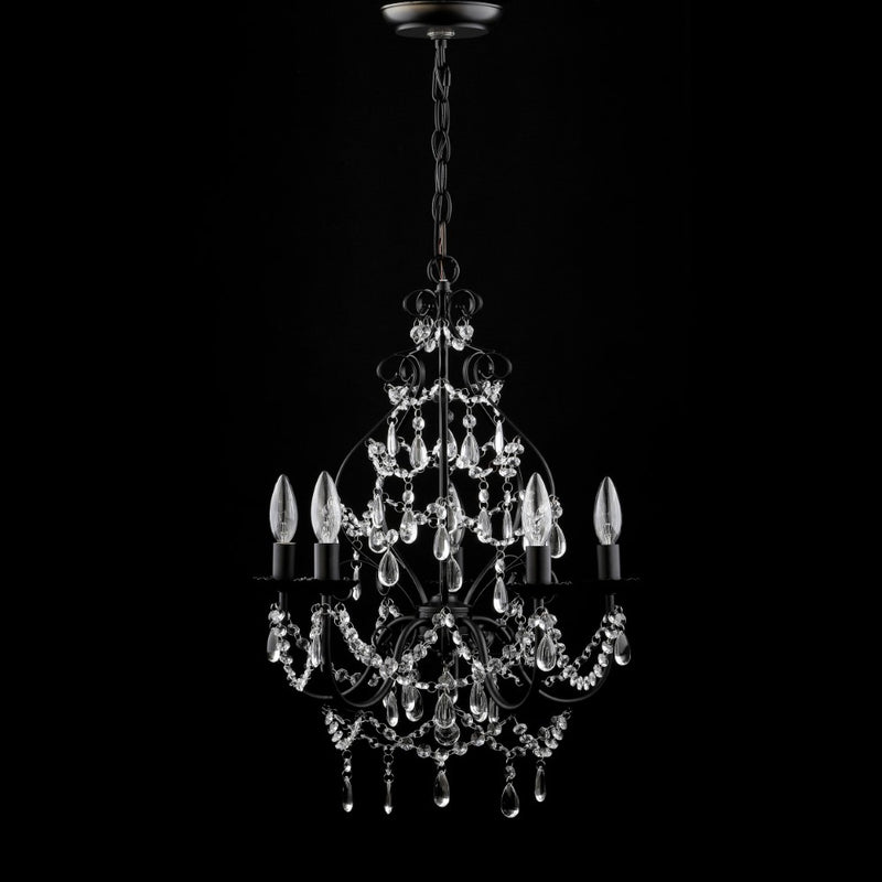 Maura 17" Crystal/Metal LED Chandelier - JONATHAN Y