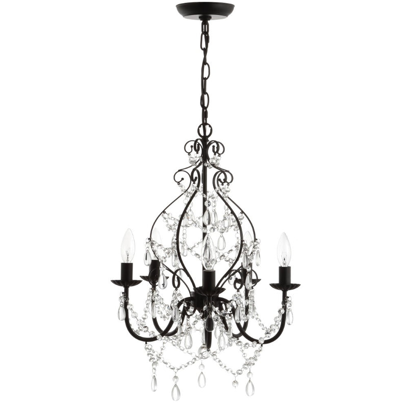 Maura 17" Crystal/Metal LED Chandelier - JONATHAN Y