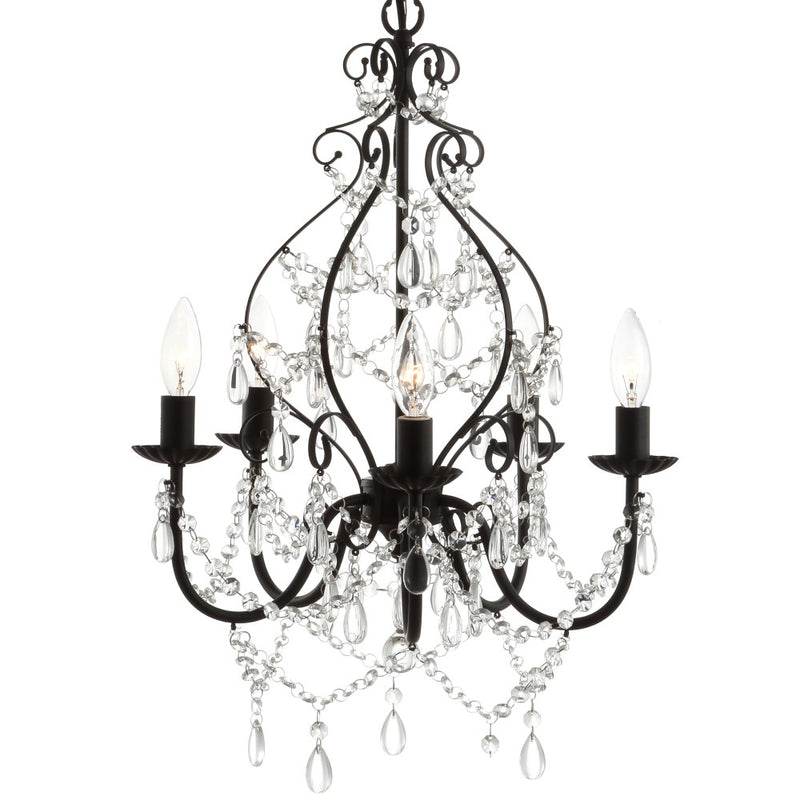Maura 17" Crystal/Metal LED Chandelier - JONATHAN Y