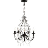 Maura 17" Crystal/Metal LED Chandelier - JONATHAN Y