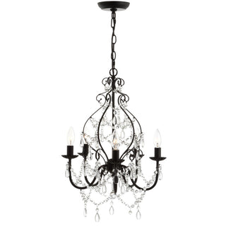 Maura 17" Crystal/Metal LED Chandelier - JONATHAN Y