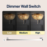 Allison 15" Wood Beaded/Metal LED Flush Mount