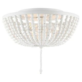Allison 15" Wood Beaded/Metal LED Flush Mount - JONATHAN Y