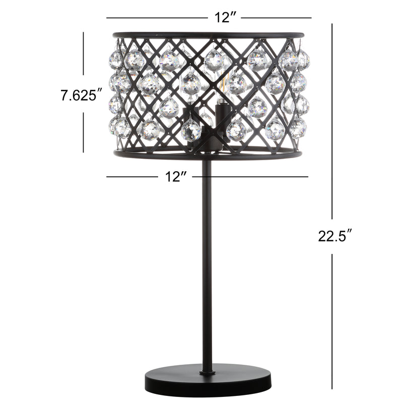 Gabrielle 22.5" Metal/Crystal LED Table Lamp - JONATHAN Y