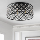 Gabrielle 19" Metal/Crystal LED Flush Mount Ceiling Light - JONATHAN Y